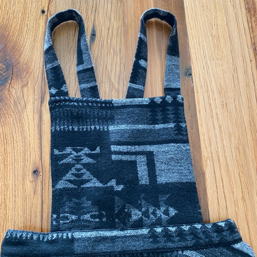 Black and Gray Overalls Dress - Picture 3 of 10